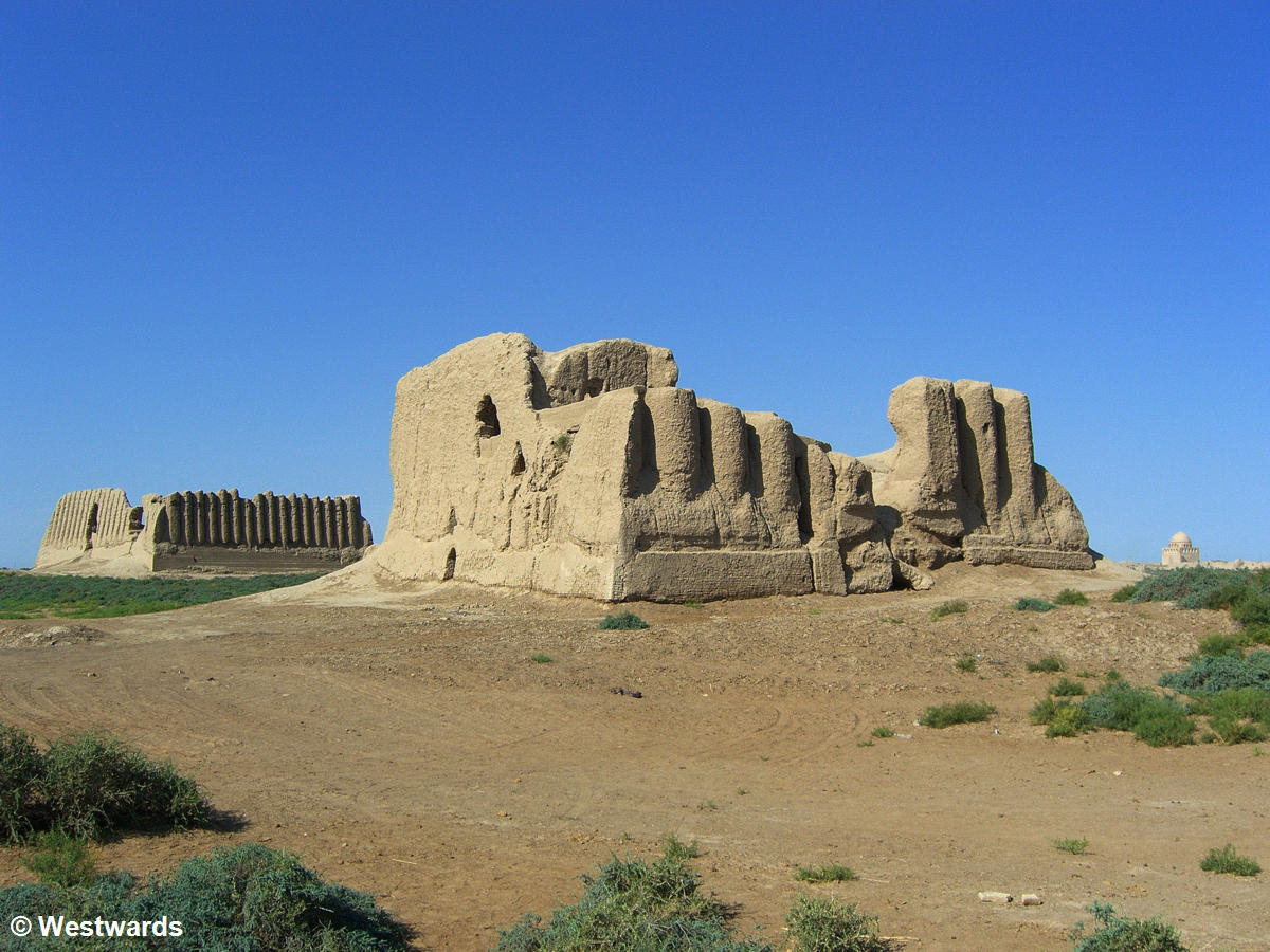 The Great and Small Kyz Kala on the ancient Silk Road in Turkmenistan