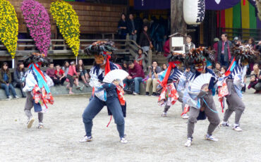 Folk dance at a festival in Japan