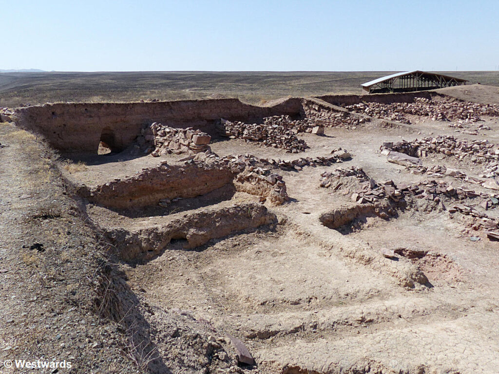 Archaeological remains of Akyrtas castle on the ancient Silk Road