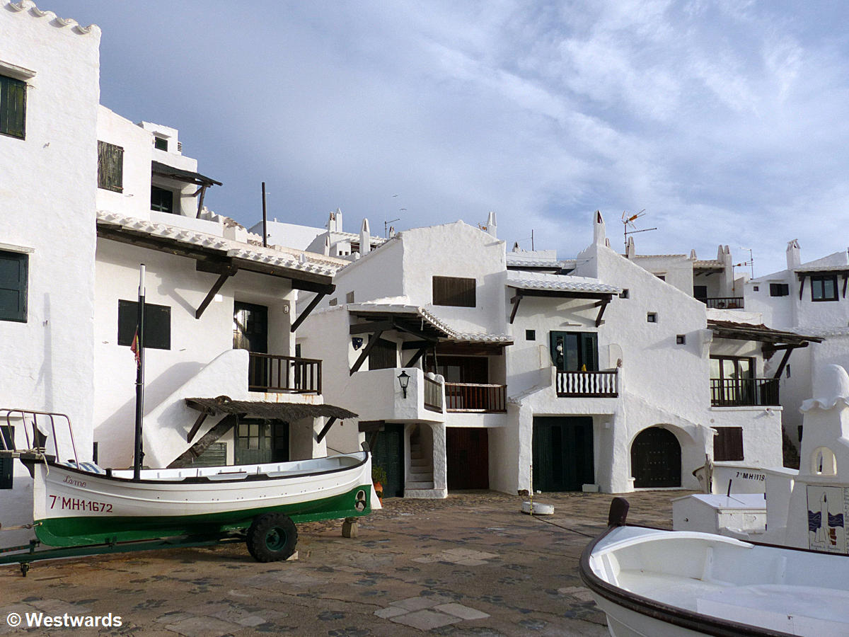 white houses in the village of Binibequer Vell 