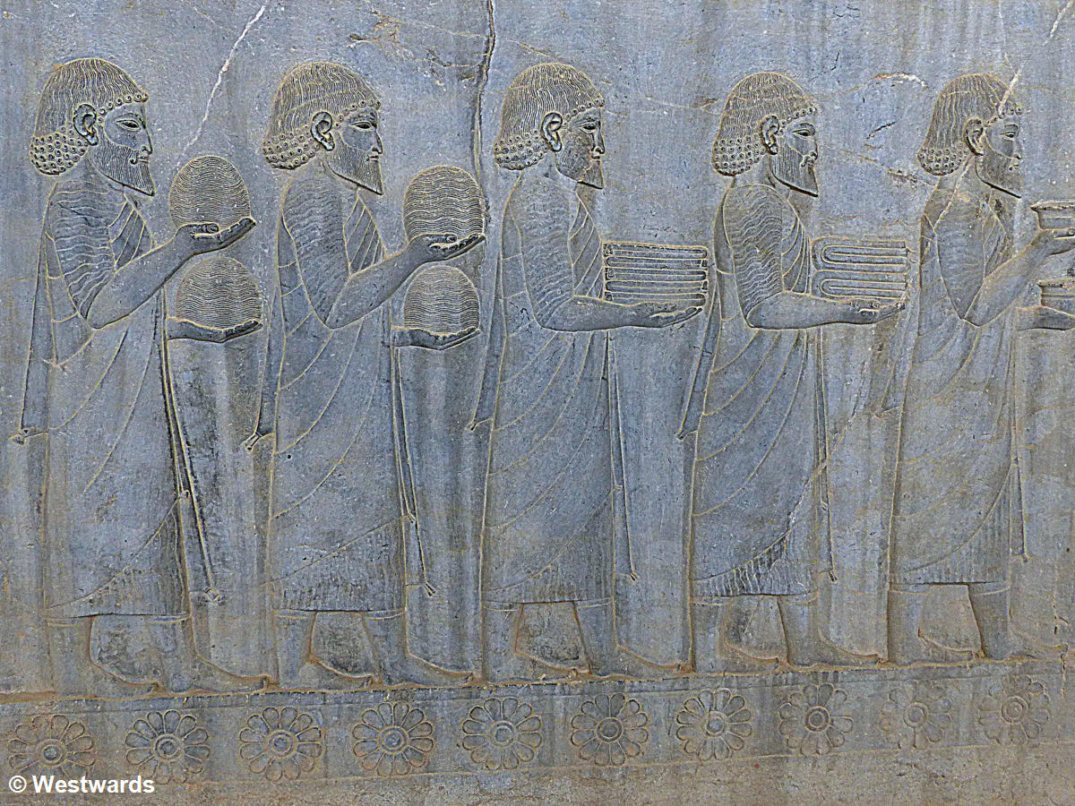 relief of Ionians visiting Persepolis with gifts