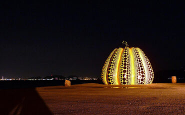 Kusama Yayoi pumpkin on Naoshima Art Island