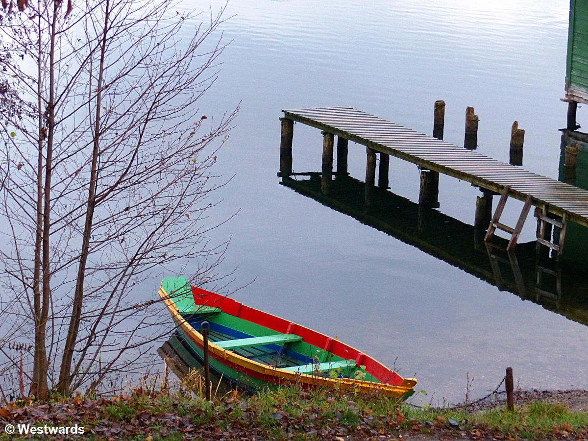 boat on a lake in Lithuania