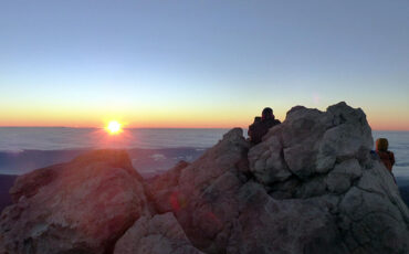 Sunrise on the peak of Mount Teide