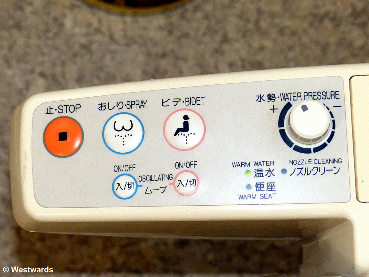 Japanese toilet Buttons
