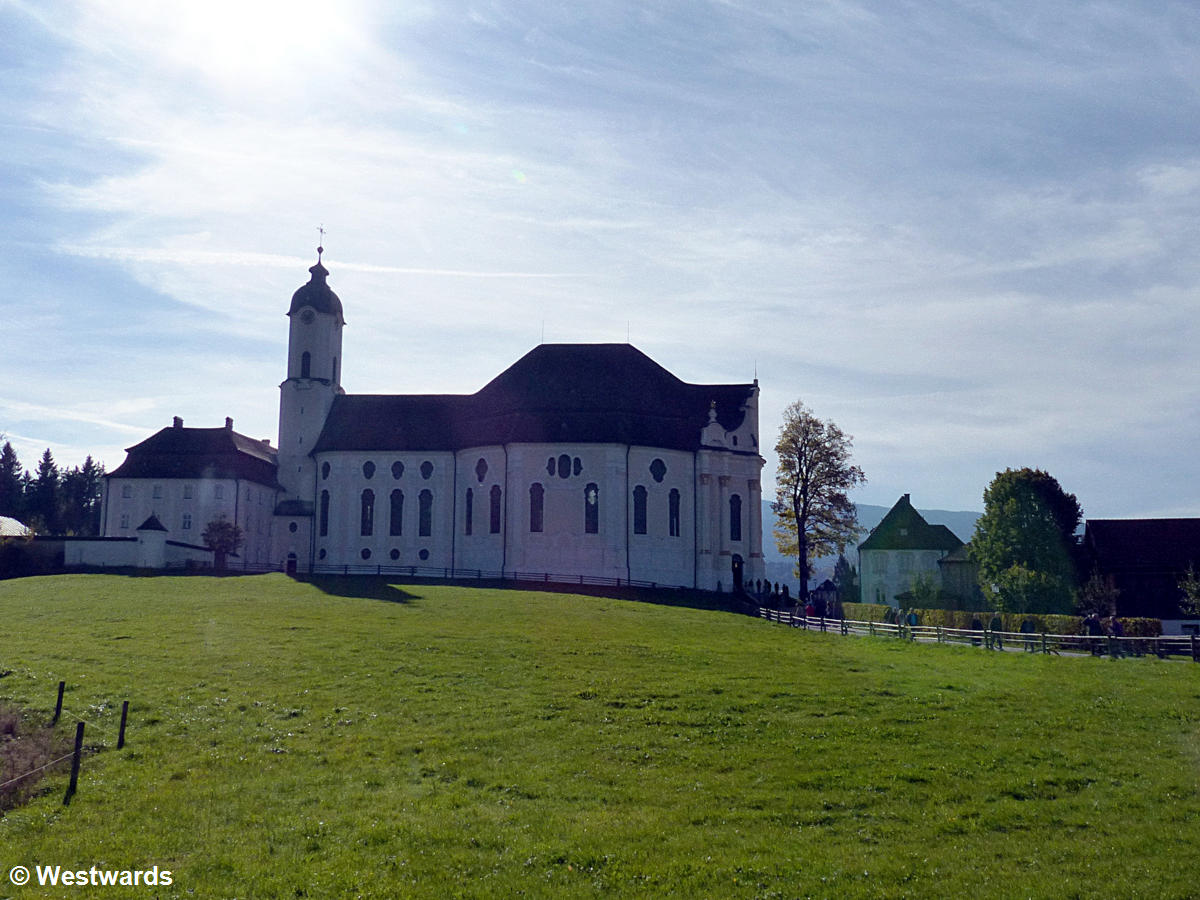 Pilgrimage Church of Wies on a small hill