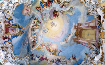Ceiling fresco at the pilgrimage church of Wies