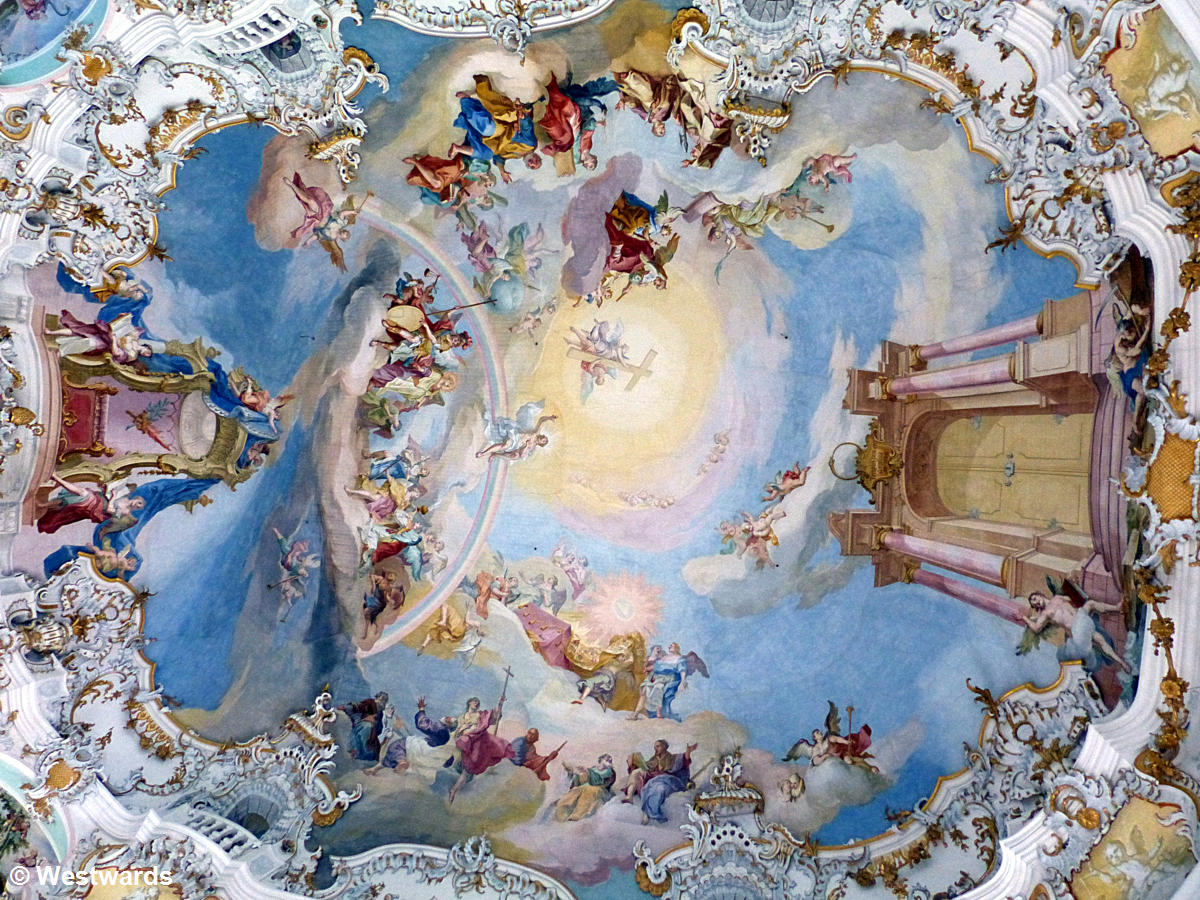 Frescoed ceiling of the Pilgrimage Church of Wies
