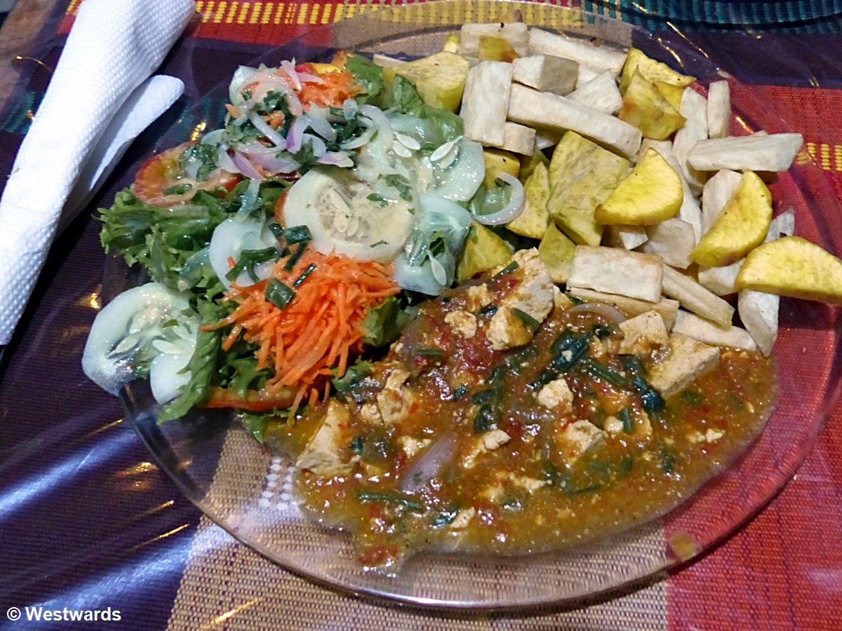 Le Regal Vegetal in Cotonou  was a highlight of our Benin travel and food experience!