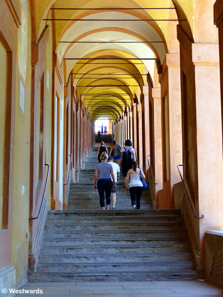 Arcades of San Luca, one of the top tourist highlights in Bologna 
