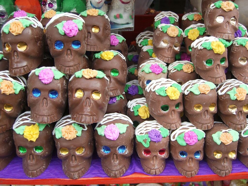Chocolate sculls in Mexico