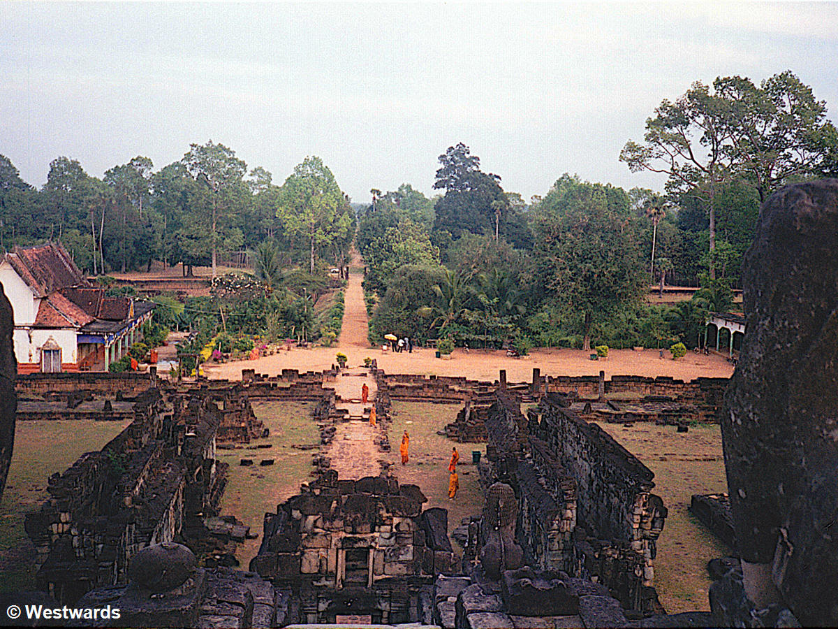 Monks in Angkor Wat, Cambodia, in 2001