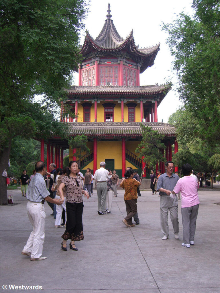 Morning exercise in the Xian Park of the Revolution