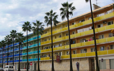 Colourful apartment buildings in Batumi