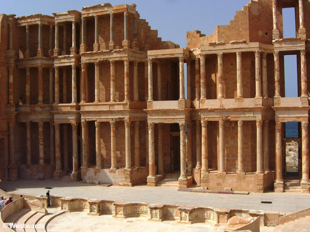 The skene of the Roman theatre in Sabratha 