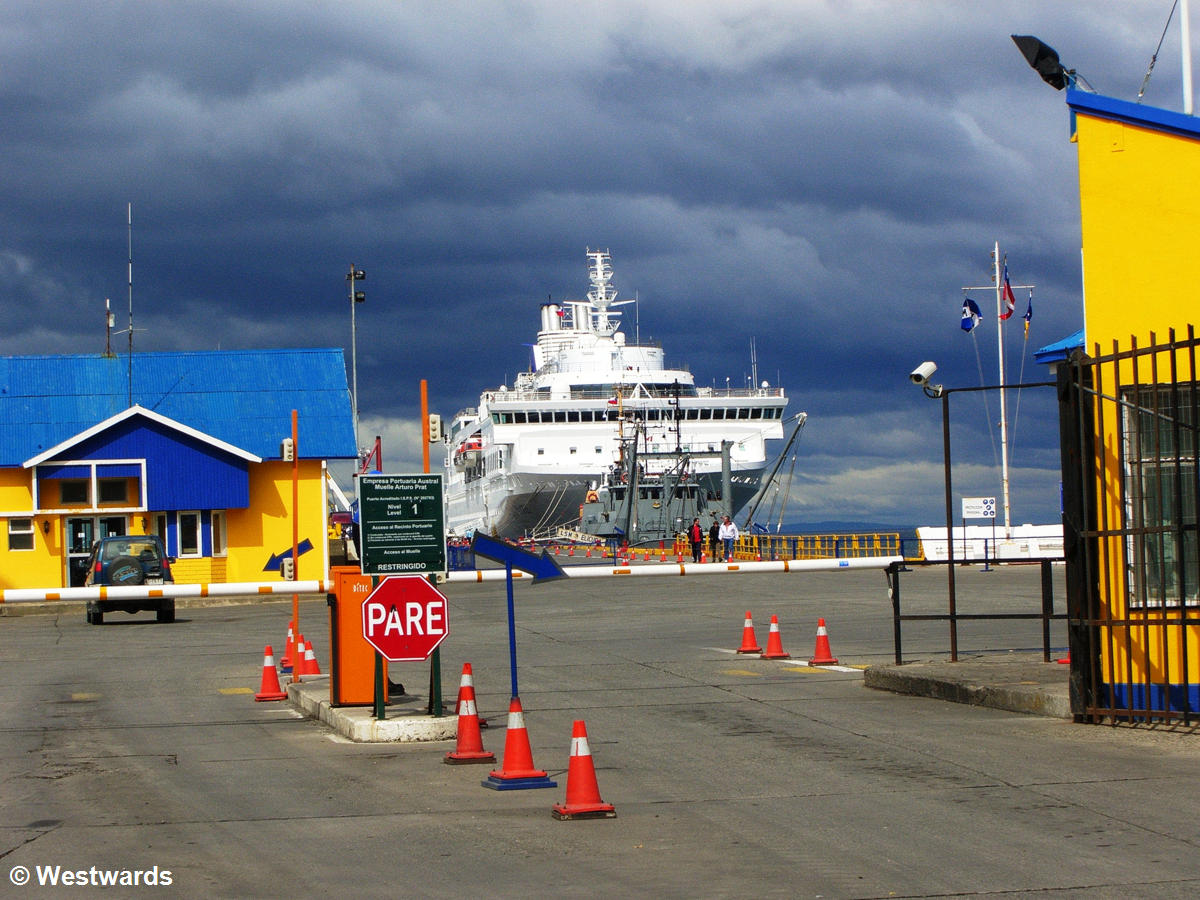 Navimag Ferry in Punta Arenas harbour