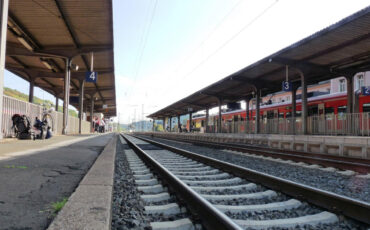 rails at the station