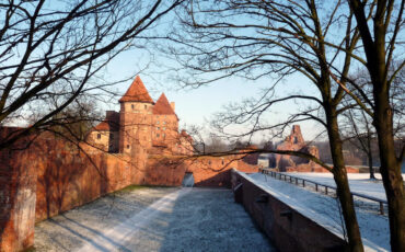 Malbork castle in winter