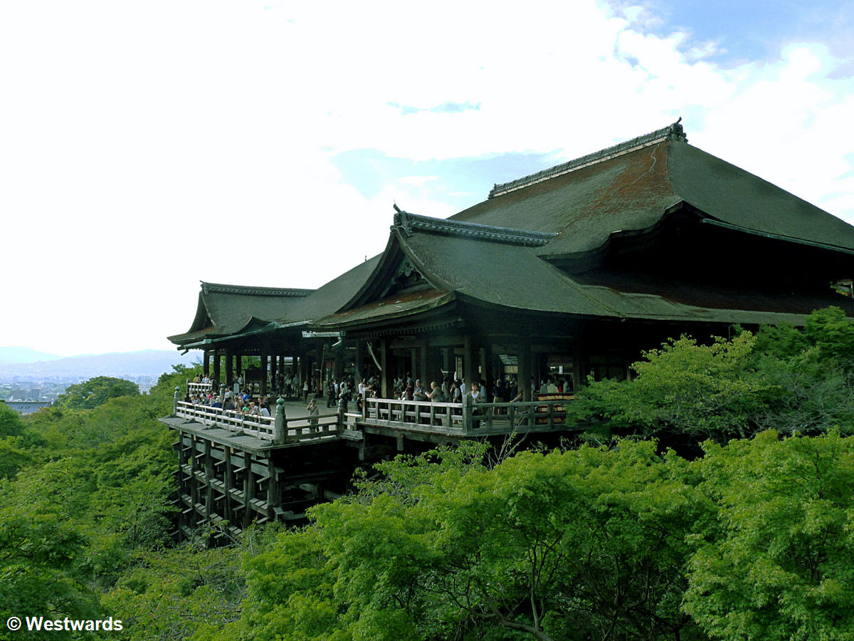 Kiyomizu Temple with terrace overlooking Kyoto