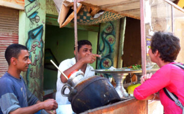 authentic travel experience at a foul stall in Esna