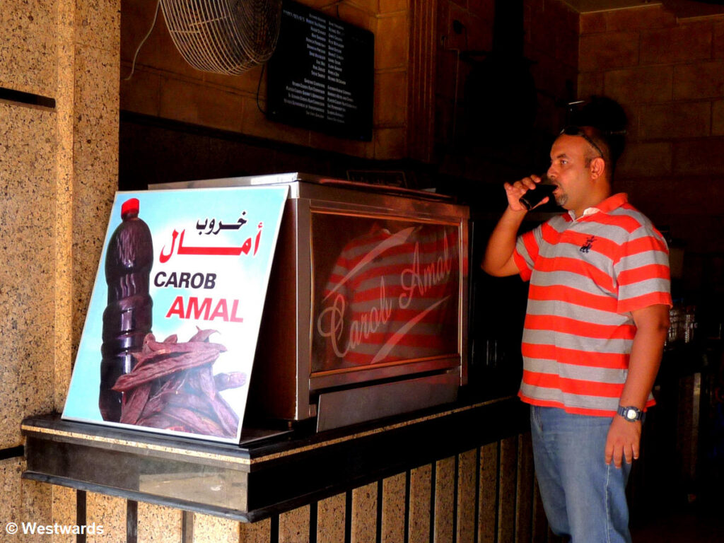 carob juice stall in Alexandria