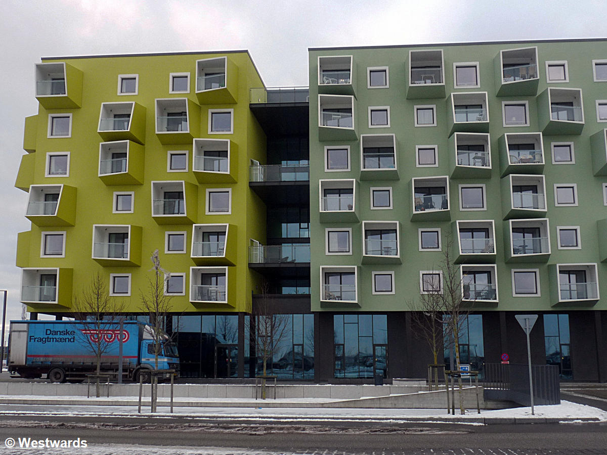 Modern houses in Copenhagen-Orestad 