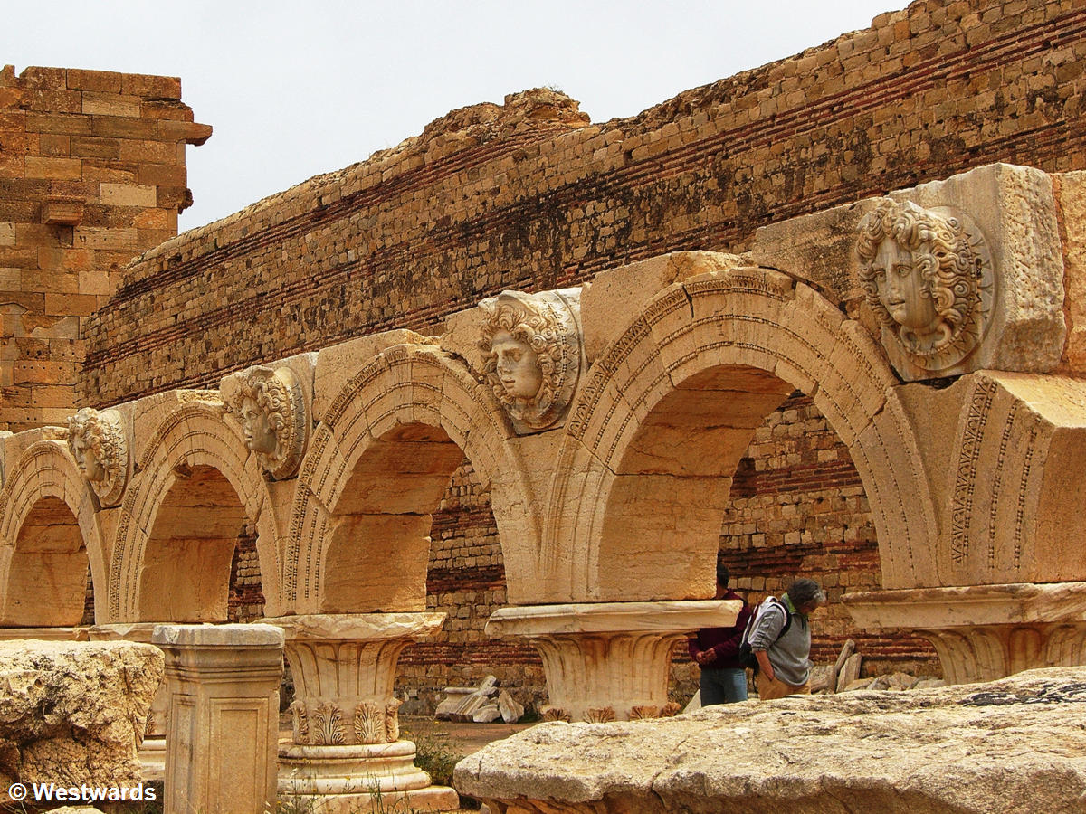 Roman arches in the Leptis Magna Forum