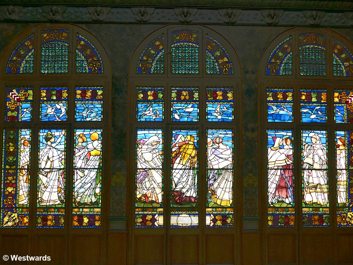 Stained glass windows at the Neuchatel Art Museum