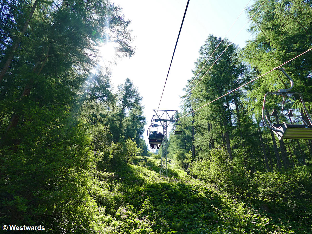 Among our highlights: a chairlift in Saas Almagell