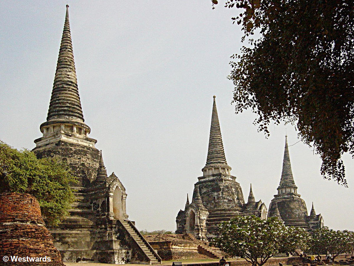 Chedhis (stupas) in the Wat Si Sanphet temple in Ayutthaya