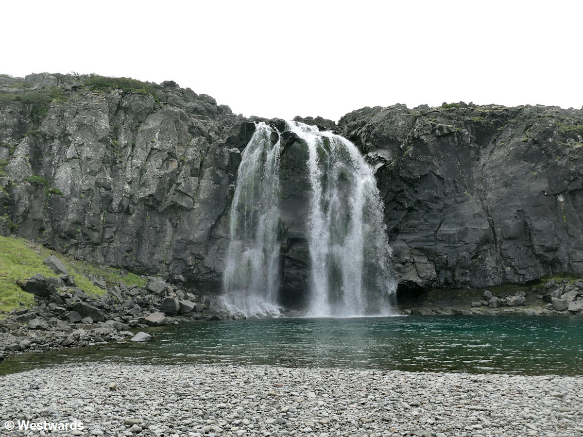 A nameless waterfall near Bildudalur, without Iceland tourists