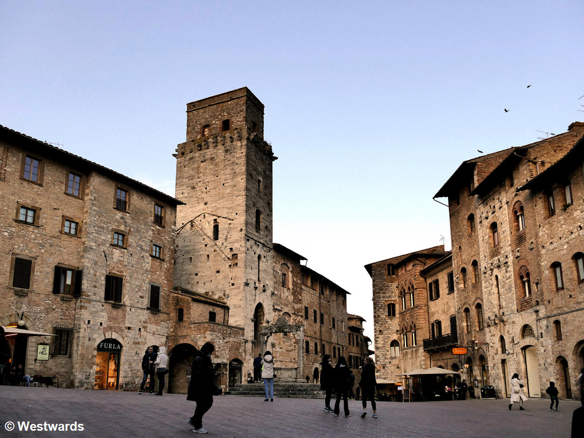 On the main square of San Gimignano (with one of the towers)