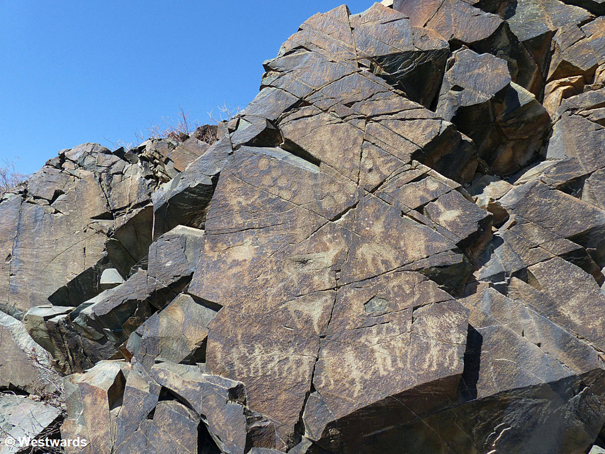 Dancing figures and sun-headed persons in the petroglyphs of Tamgaly