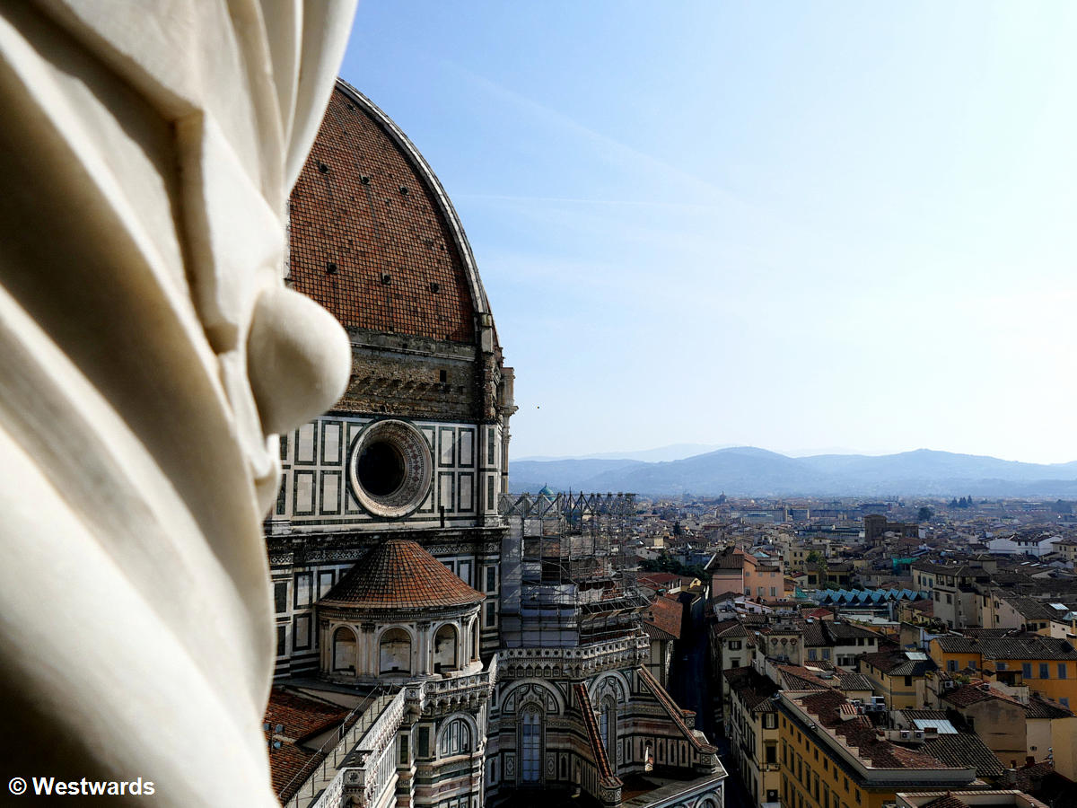 view over the historic centre of Florence from Campanile