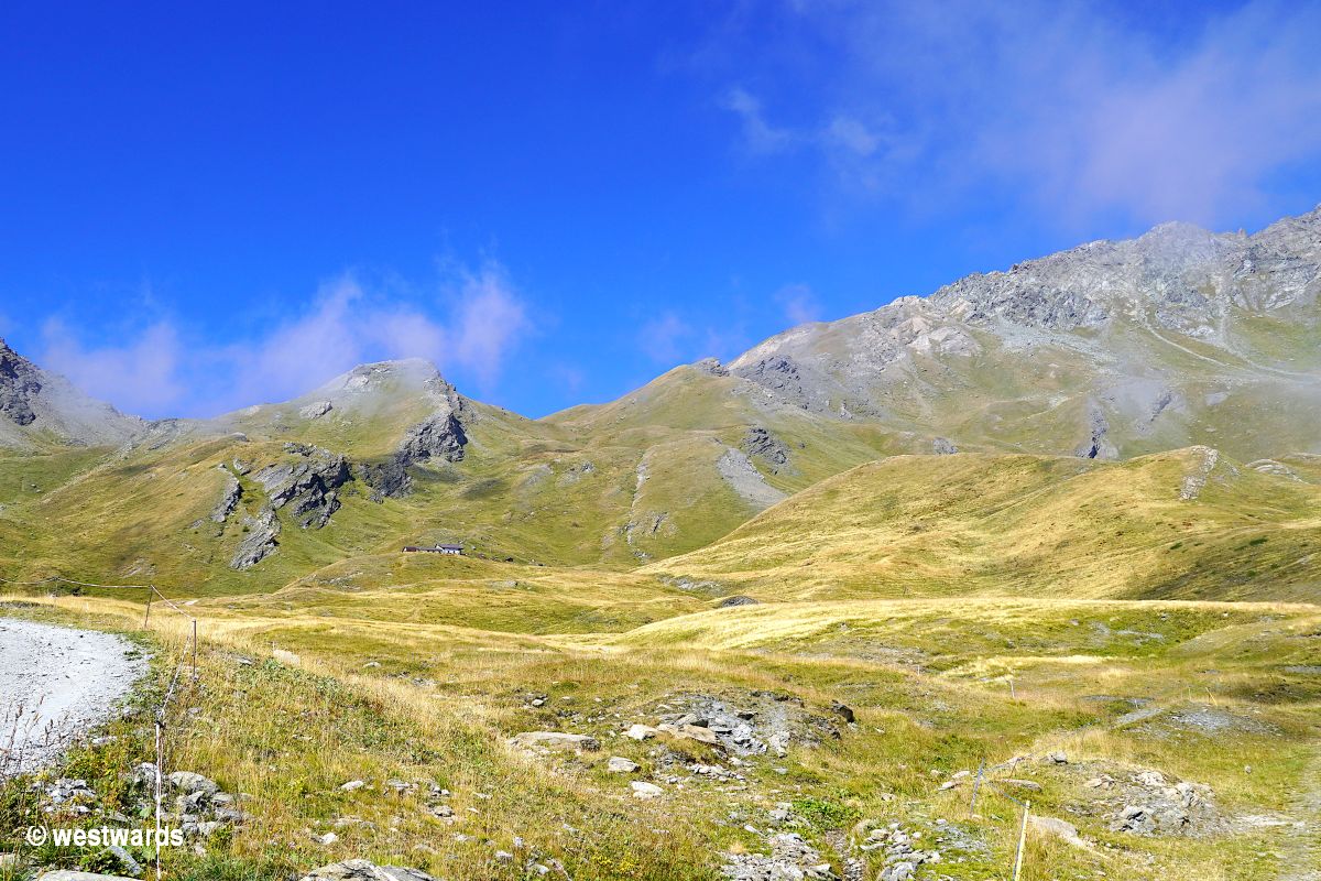hiking the Alta Via 1 near Champillon in the Aosta Valley