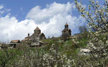 Haghpat Monastery as seen hiking from Haghpat to Sanahin Monastery