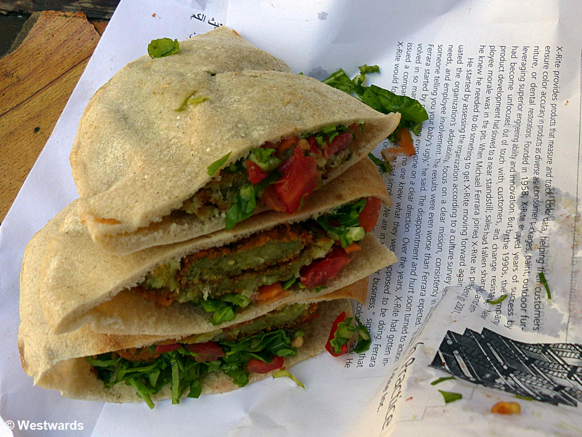 Taamiya sandwich: a staple vegetarian food in Egypt
