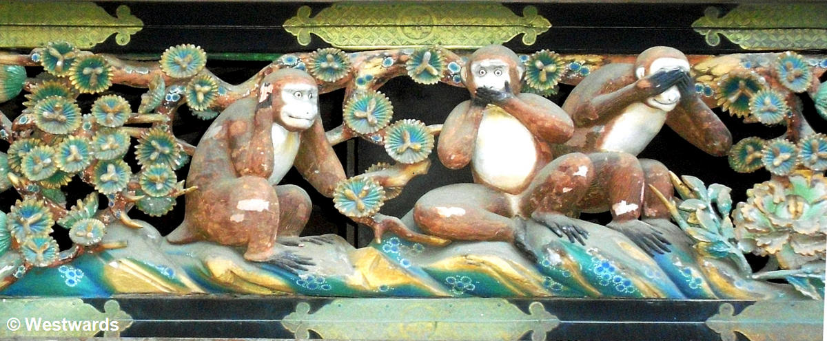 Three monkeys at the Nikko Toshogu