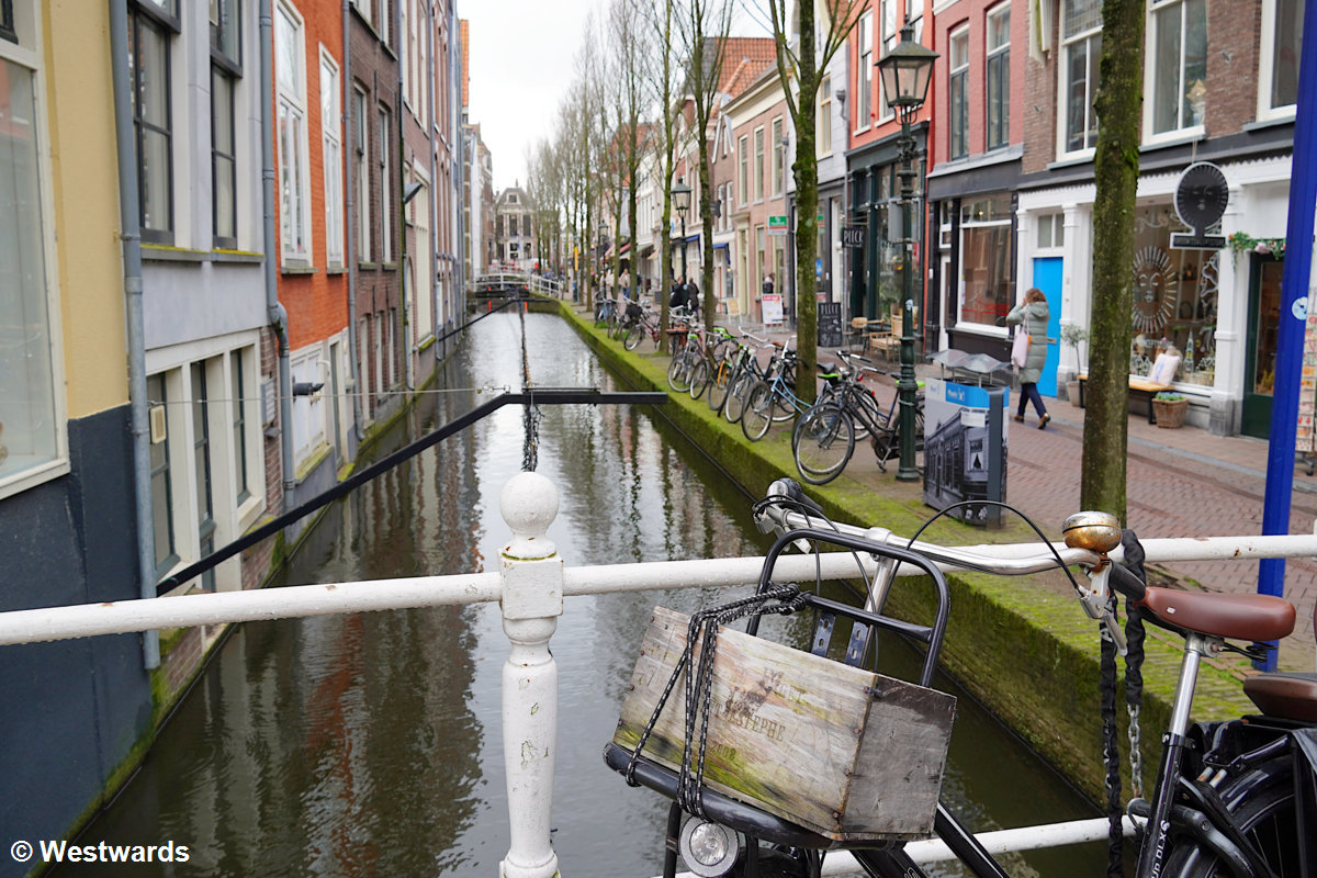 Canal scene in Delft on our Netherlands trip 2023