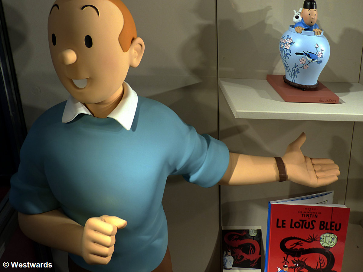 In the Tintin store in Brussels