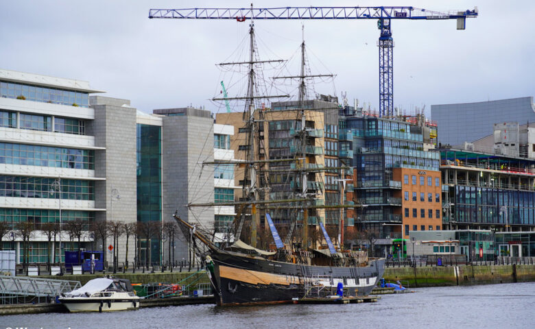 Jeannie Johnston museum ship in the Docklands of Dublin