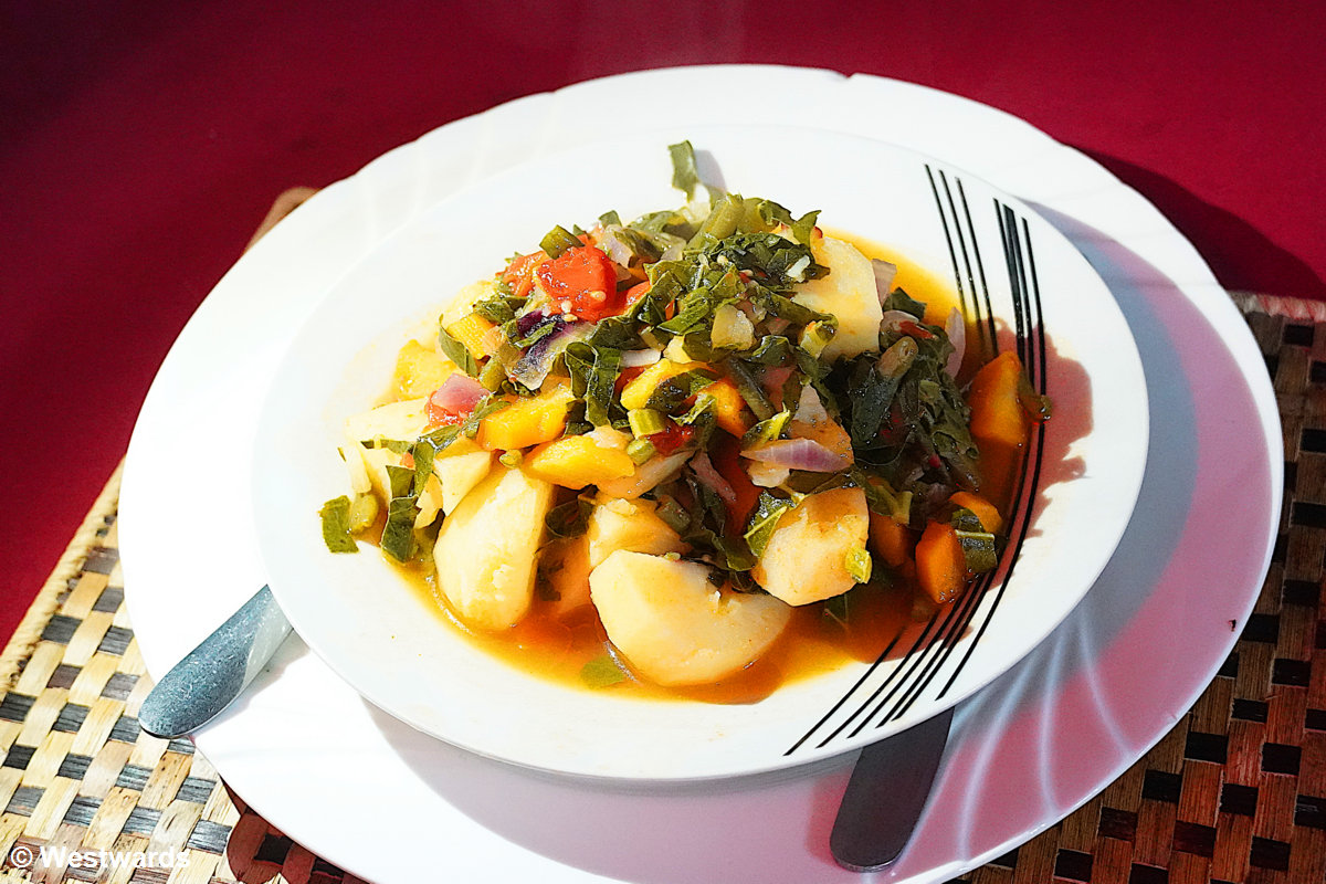 The Rwandan vegetarian dish Agatogo - potatoes and plantains