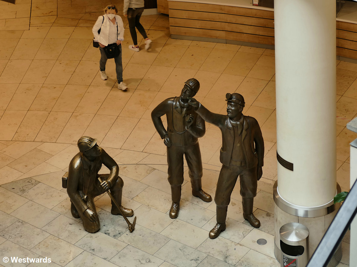Workers' sculpture in Essen, on our Ruhr Area Industrial Heritage Route cycling trip