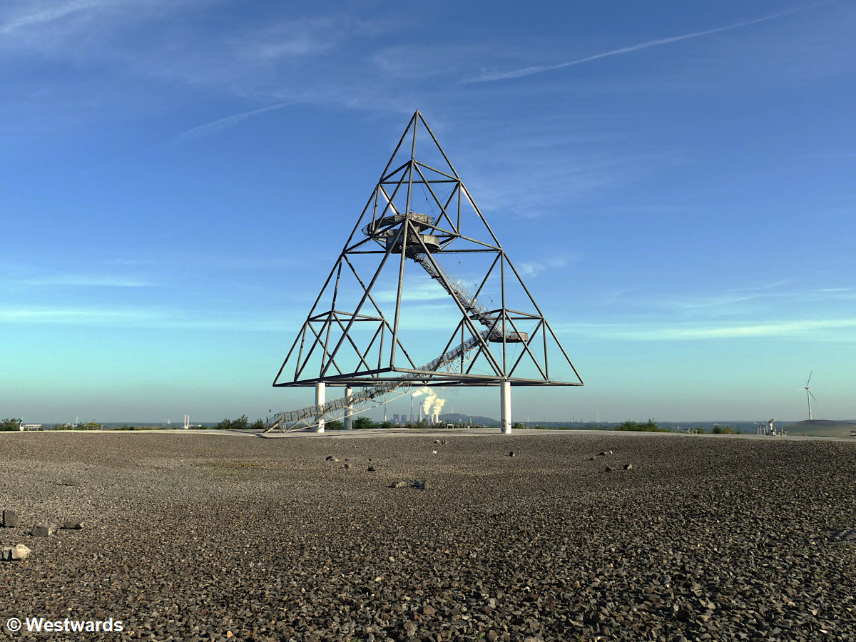 At the Tetrahedron in Bottrop, with industrial heritage visible behind
