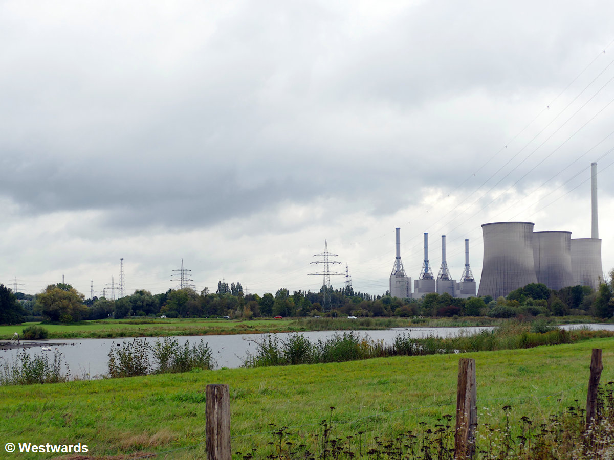 a power station near Hamm, along our Ruhr Area Industrial Heritag Route cycling trip
