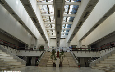 Brutalist architecture in the Cyril and Methodius University in Skopje