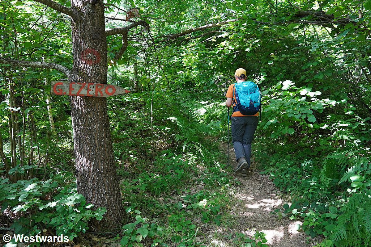 Hiking towards the Golemo Ezero in Pelister National Park