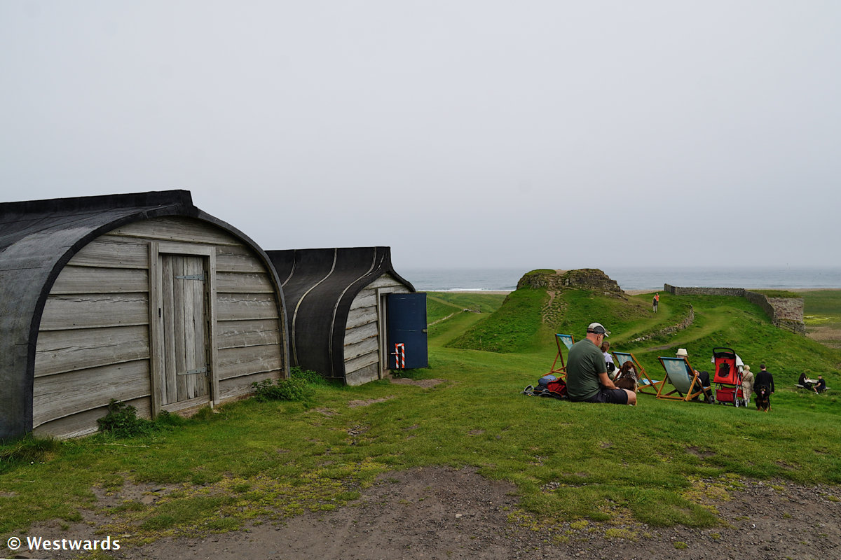 Boat sheds on the Holy Island