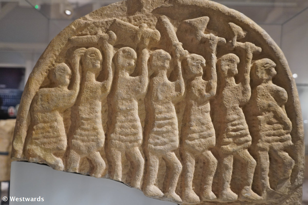 The Viking Stone in the Lindisfarne Priory Museum