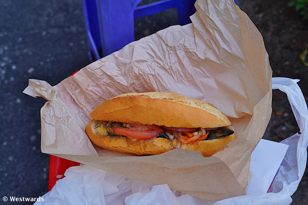 A delicious vegan Banh Mi sandwich in Ebisu